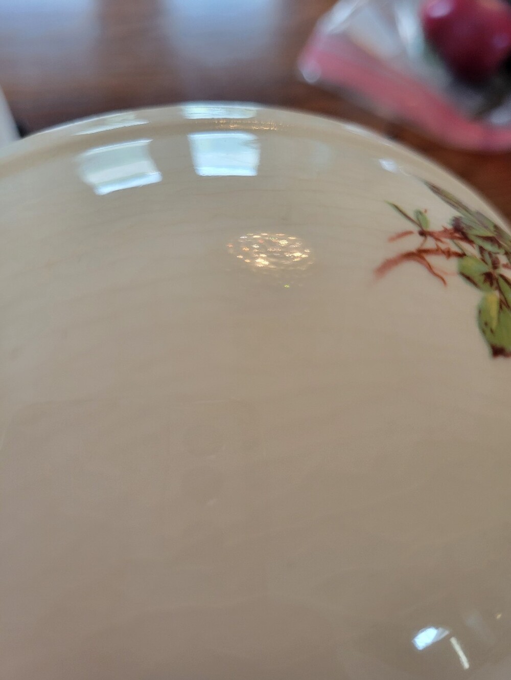 Vintage Universal Cambridge Oven Proof American Beauty Rose Bowl 1940s USA - Picture 15 of 16